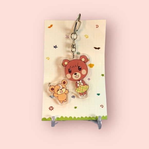 Cute Maple and Teddiursa Keychain Animal Crossing and Pokemon ✨ - Picture 2 of 7